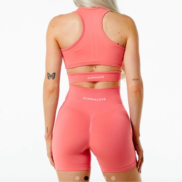 COPY - Alphalete Pixel Pink Stratus Bra - Picture 2 of 3